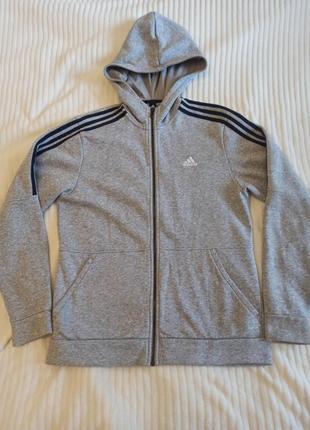 Adidas hoodie striped grey bnwt.