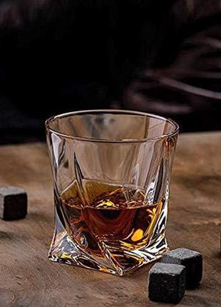 Набор из 2 бокалов для виски flow barware twist | подарочный набор стаканов премиум для виски twisted design2 фото