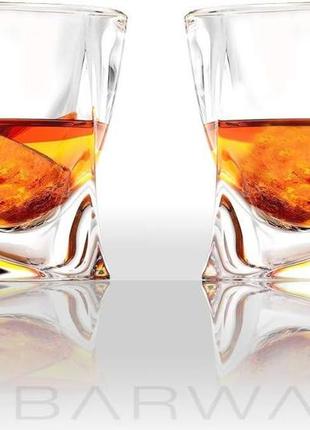 Набор из 2 бокалов для виски flow barware twist | подарочный набор стаканов премиум для виски twisted design3 фото