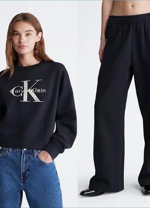 Теплый черный костюм calvin klein на флисе