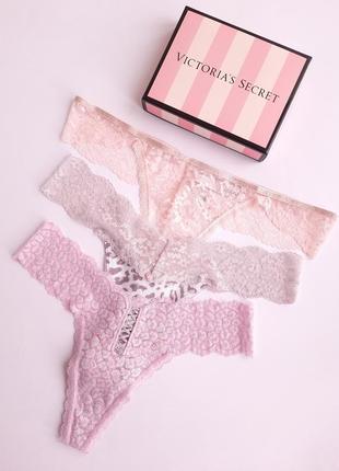 Набір мережевних трусиків victoria's secret вікторія сікрет оригінал