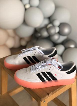 Кроссовки adidas superstar в белом цвете с розовом подошвой (36-40)3 фото