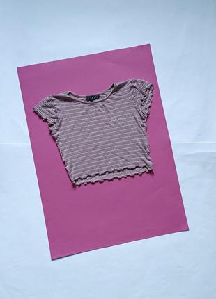 Супермодний кроп топ топіку смужку у рубчік