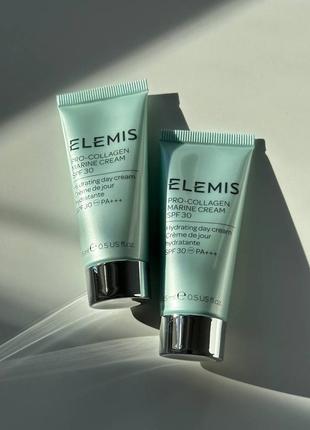 Крем для обличчя elemis pro-collagen marine cream spf30  мініатюри по 15мл