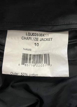 Barbour charlize jacket премиум куртка парка стёганная демисезонная черная женская р. 36 (s)6 фото