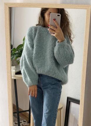 Мягкий свитер оверсайз из шерсти альпака10 фото