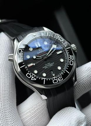 Мужские часы omega seamaster diver 300m black dial