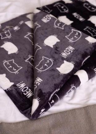 Плед махра ❄️ 150 × 180 теплый махровый принт махра зима зимний покрывало одеяло ковдра на кровать р диван размер теплая