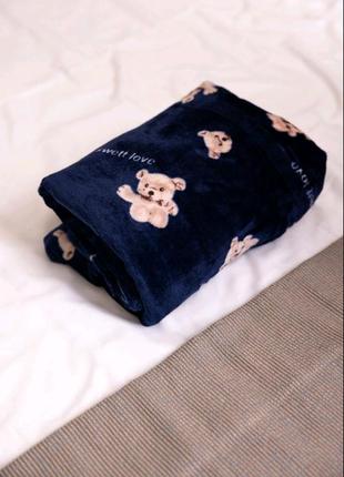 Плед махра ❄️ 150 × 180 теплый махровый принт махра зима зимний покрывало одеяло ковдра на кровать р диван размер теплая10 фото