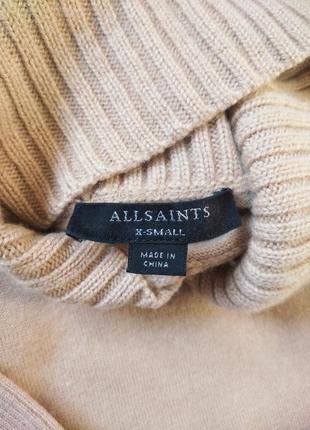 Теплое шерстяное платье свитер allsaints шерсть кашемир all saints платье кemел camel3 фото