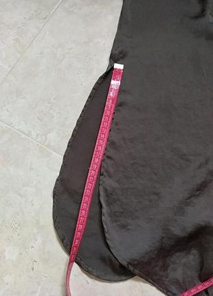 Сукня сорочка атласна з вишивкою хакі zara8 фото