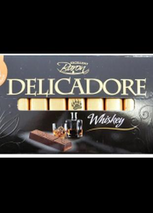 Шоколад молочный со вкусом виски delicadore whiskey, 200 г, польша