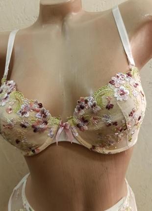 Mat lingerie комплект женского нижнего белья уценка бледно розовый на пушапе польша размер 70c2 фото