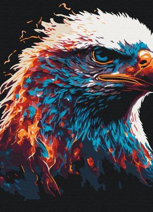 Картина по номерам «пламенный орел», в термопакете 40*50см, тм brushme, украина