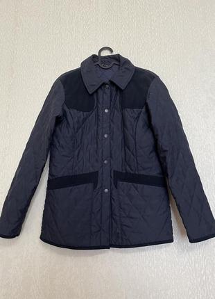 Barbour keeperwear jacket премиум куртка  стёганная демисезонная синяя женская р. xs-s
