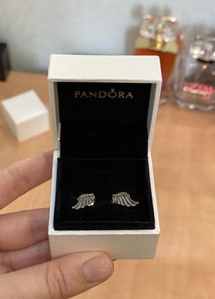 Серьги pandora. оригинал. «крылья ангела»