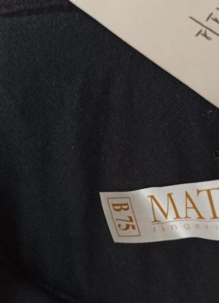 Mat lingerie комплект жіночої білизни чорний з мереживом на пушапі польща9 фото
