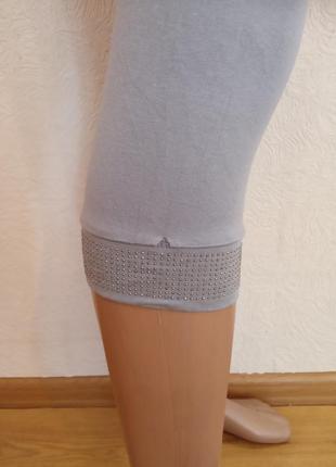 Серые женские леггинсы из хлопковой ткани, размер xs6 фото