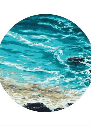 Картина по номерам океан (размер l), в термопакете 40см, тм brushme, украина1 фото