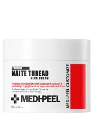 Крем для шиї антивіковий з пептидним комплексом medi-peel premium naite thread neck cream 100 ml