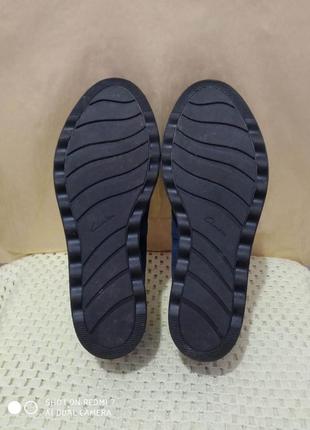 Кожаные туфли мокасины clarks collection wide fit ultimate comfort8 фото