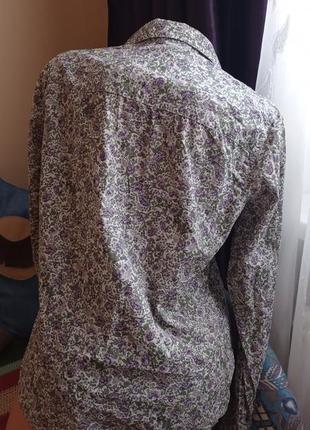 Рубашка женская в цветочный принт3 фото
