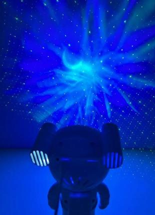 Лазерный ночник-проектор звездного неба с bluetooth динамиком5 фото