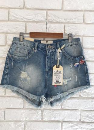 Шорты джинсовые высокая посадка