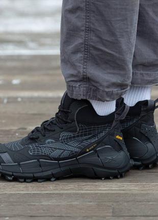 Чоловічі кросівки reebok zig kinetica mid ii edge 
black grey