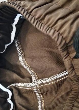 Модные котоновые брюки джоггеры карго для мальчика  коричневые 152 - 1806 фото