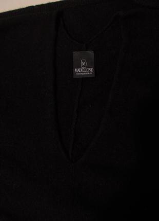 Пуловер пончо оверсайз черный шерсть кашемир 'madeleine' германия 44-46р4 фото