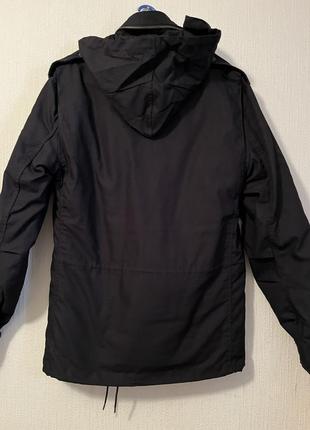 Знижка! brandit individual wear зимова ❄️ куртка трансформер с капюшоном плащ удлиненная черная теплая10 фото