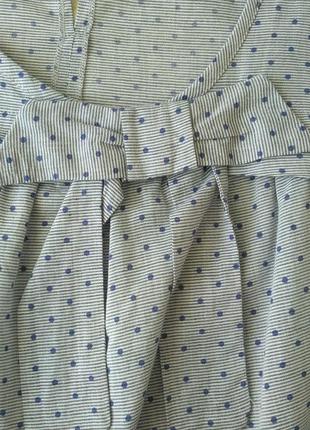 Сіра блуза в дрібний горошок з бантом f&f р. 105 фото