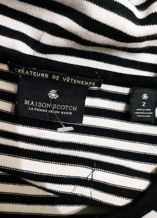 Комфортна трикотажна сукня у чорно-білу смужку голландського бренду maison scotch5 фото