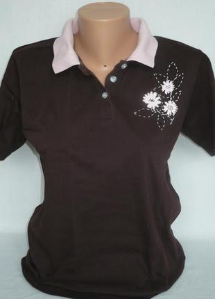 Kappa бангладеш коричневая натуральная футболка поло короткий рукав жіноча футболка поло