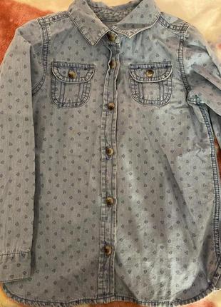 Джинсовая рубашка на девочку