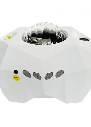 Проектор зоряного неба, нічник aurora star night light ac6923 з пультом, білий