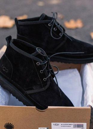 Чоловічі уггі чорні ugg neumel black leather