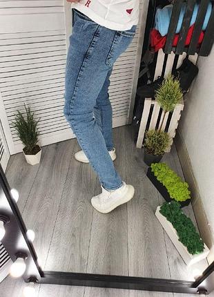 Джинсы  blackzi  крутые темноголубые зауженные  штаны5 фото