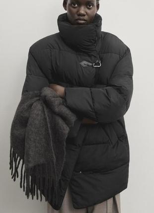 Пуховик пальто зимове куртка стьобане massimo dutti оригінал