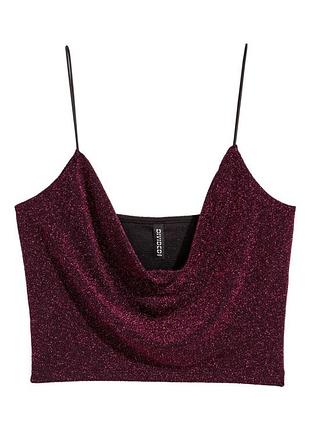 Блискучий топ на брительках тоненьких