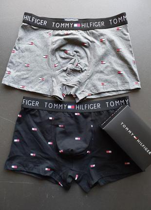 Мужские премиум боксеры tommy hilfiger logo - 3 шт.1 фото