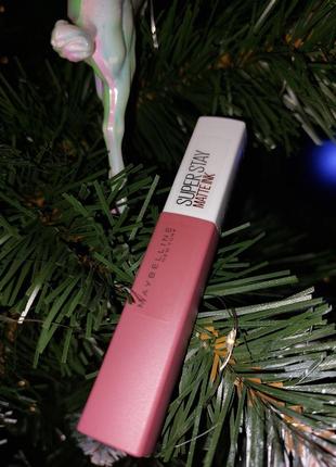 Стойкая жидкая матовая помада для губ maybelline new york super stay matte ink1 фото