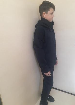 Зимовий теплий підлітковий спортивний костюм для хлопчика фліс худі 164 170 176 180 1862 фото