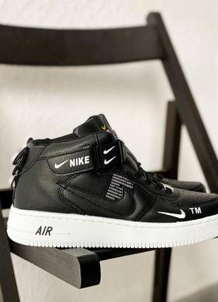 Кеды nike air force tm high - black/white3 фото