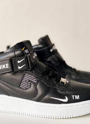 Кеды nike air force tm high - black/white2 фото