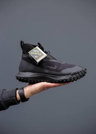 Зимние мужские кроссовки nike acg gore-tex mountain fly black