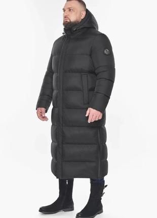 Чёрная длинная мужская зимняя куртка больших размеров braggart titans, оригинал1 фото