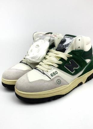 New balance 650 mid green хутро1 фото