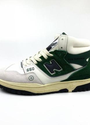 New balance 650 mid green хутро3 фото